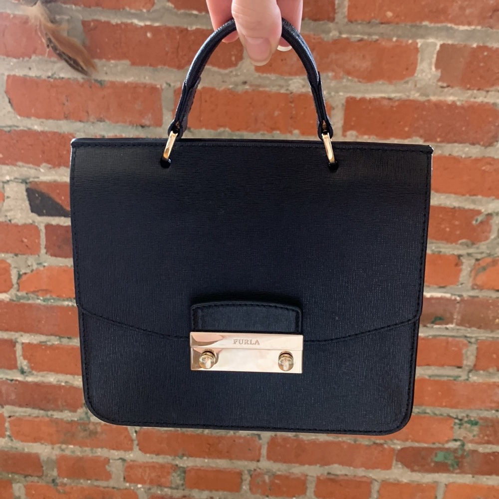 Furla top handle handbag with gold hardware